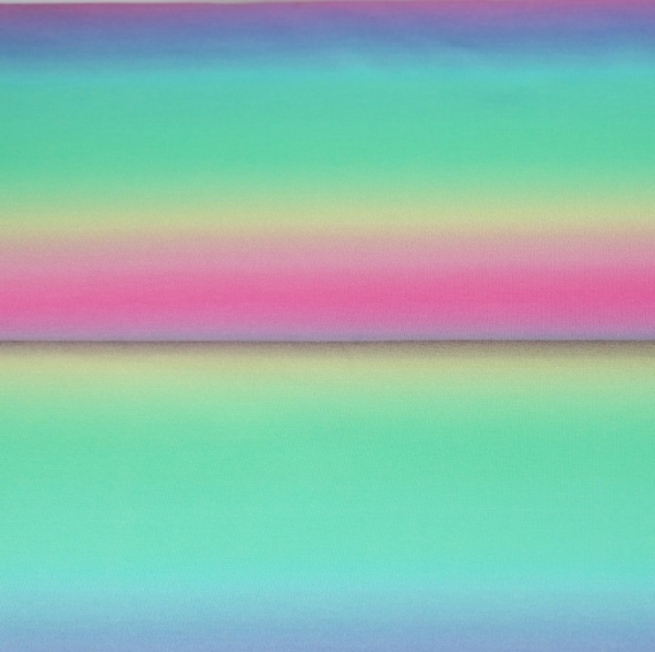 Baumwolljersey Regenbogen - Streifen - Digitaldruck