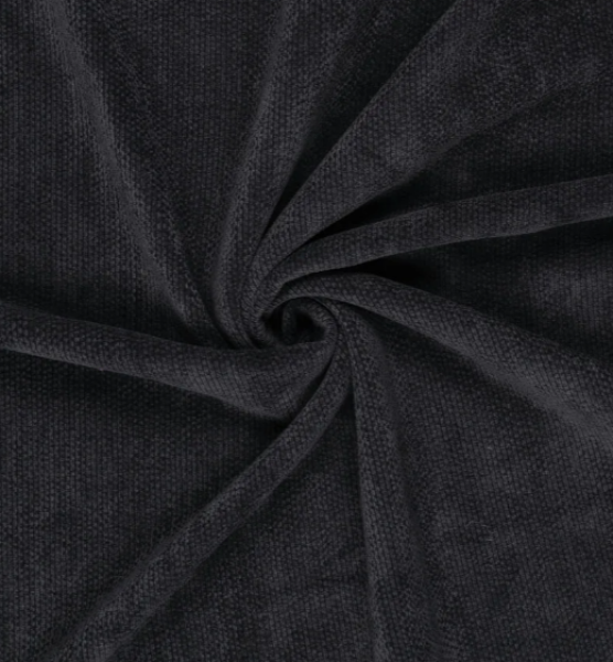 Cord mit Kuschelfell - schwarz