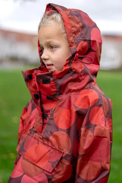 Raincoat - dünner, leichter Regenjacken-Stoff + Poncho - Leo bunt