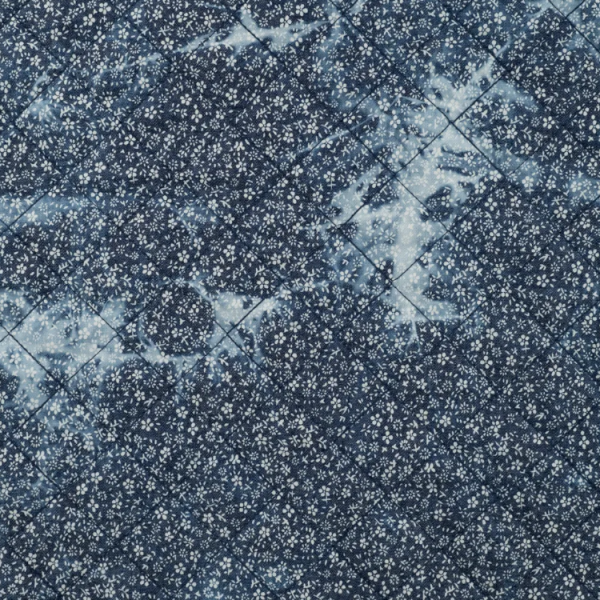 Stepper Chambray Denim Batik mit kleinen Blüten