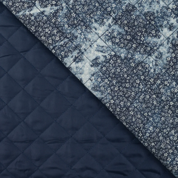 Stepper Chambray Denim Batik mit kleinen Blüten