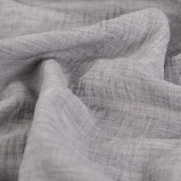 Leinen - Look grau meliert - knitterarm