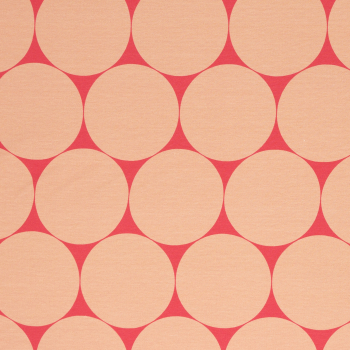 Baumwolljersey Samantha große Punkte koralle