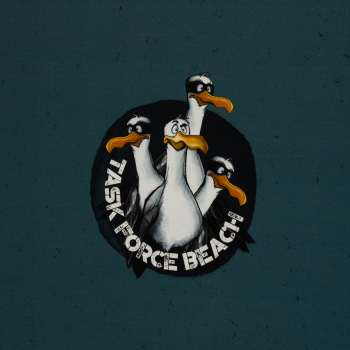 French Terry Panel Seagull Ole by Thorsten Berger - Task Force Beach - Möwen auf petrol