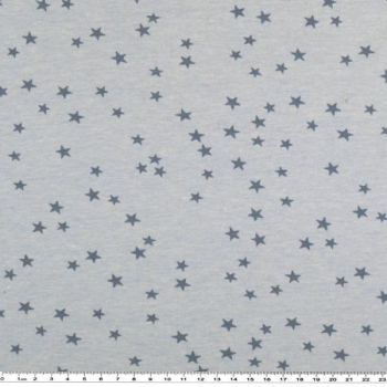 Baumwolljersey Softtouch Sterne hellblau