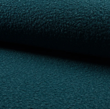 Bouclé in petrol - Kuschelfleece - Rest 1,7 m