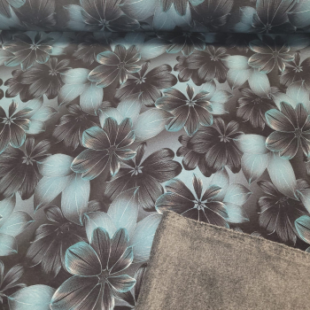 Alpenfleece Digital Stylez Metallic Flower - große Blüten